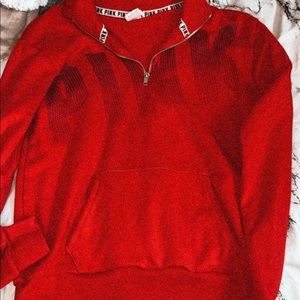 Super cute and comfy pink quarter zip